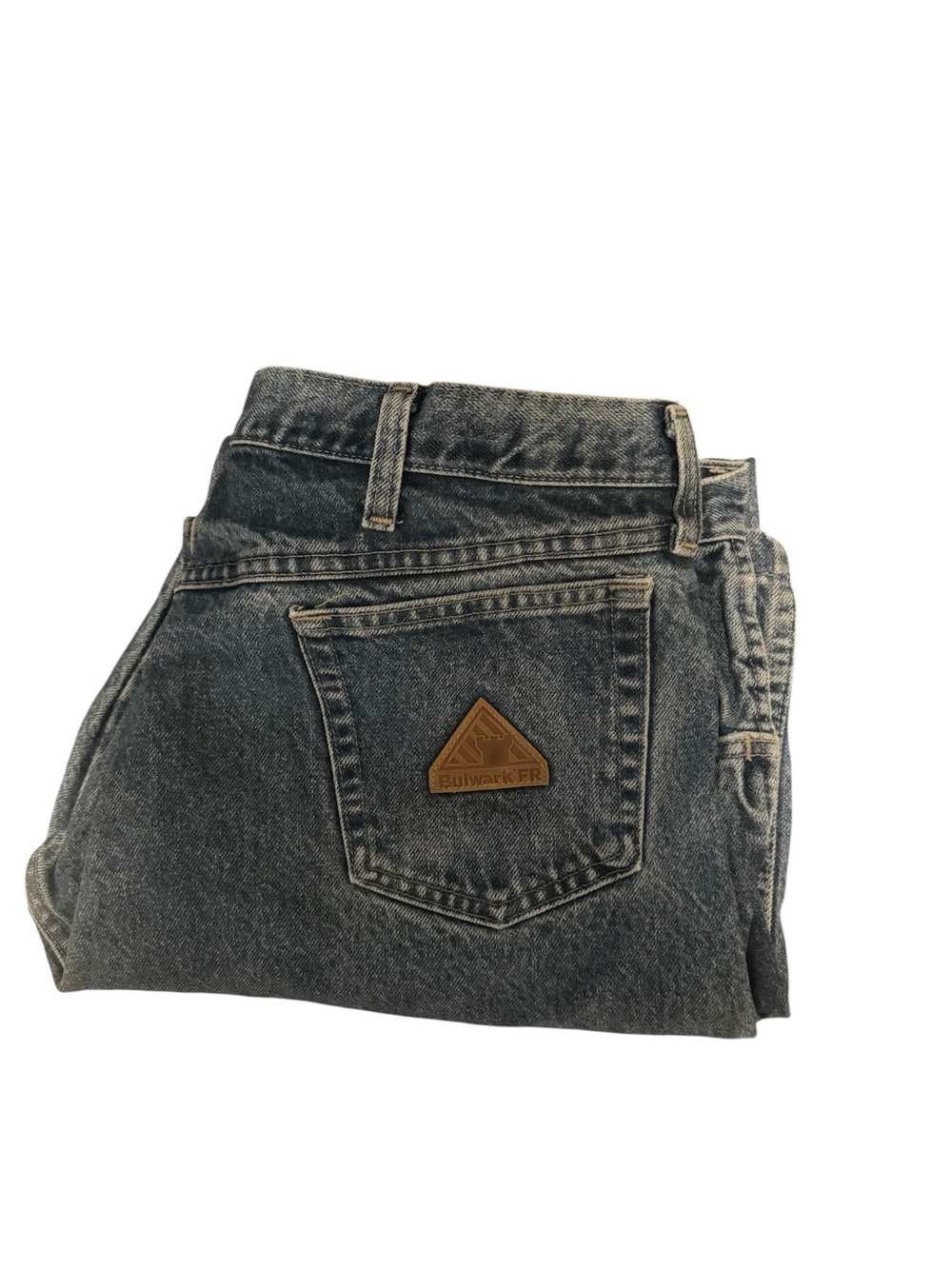 Men’s Bulwark FR Dark Wash Denim Jeans with Leather Patch size 38